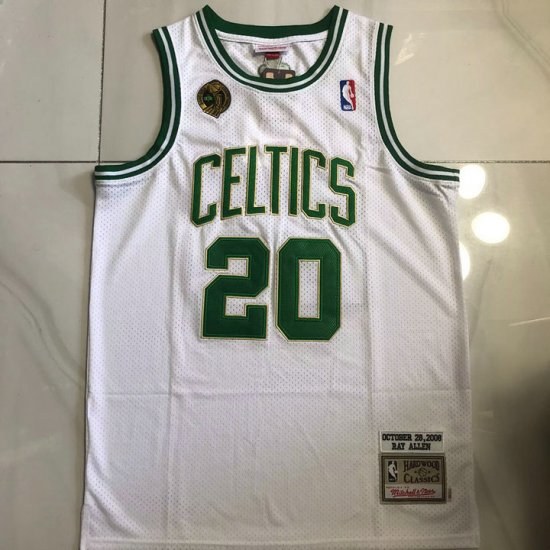 Maillot de Basket #20 Ray Allen Boston Celtics 2008 Blanc